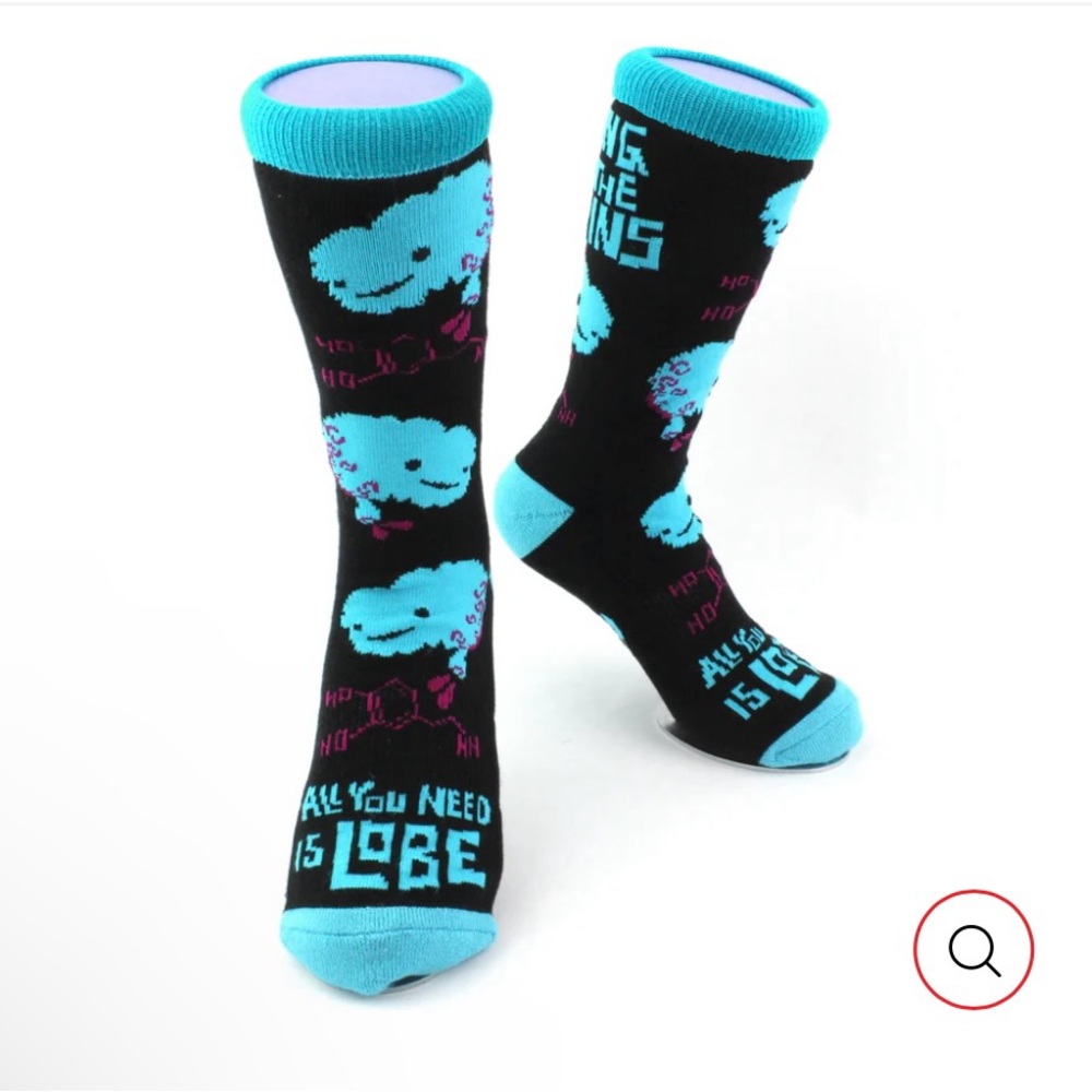 I Heart Guts. Brain Socks. All You Need is Lobe + Bring on the Brain. BRAND NEW